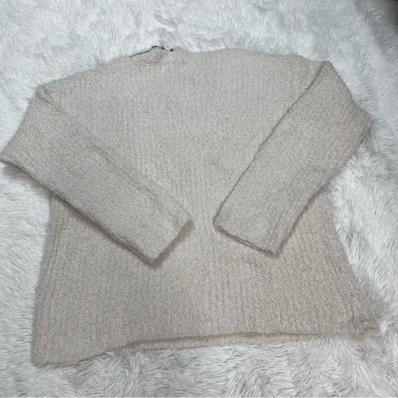 New Barefoot Dreams Cozychic Melange Boat Neck Button Pullover Size  1X - Picture 9 of 9